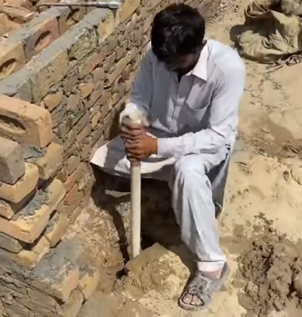 A centuries-old method of drilling water without a power tool that is still in use today